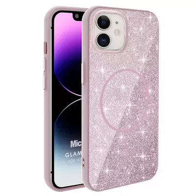 Microsonic Apple iPhone 11 Kılıf GlamGrip Luxe Pembe