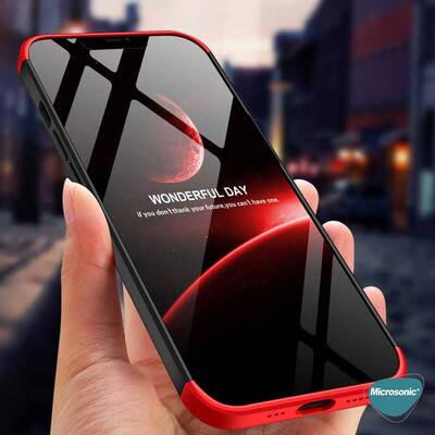 Microsonic Apple iPhone 13 Pro Kılıf Double Dip 360 Protective AYS Siyah Mavi