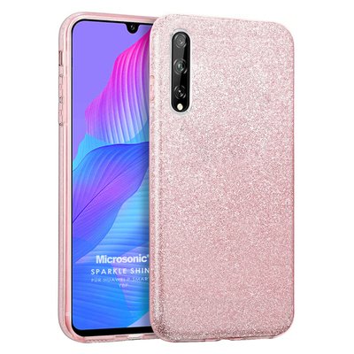 Microsonic Huawei Y8P Kılıf Sparkle Shiny Rose Gold