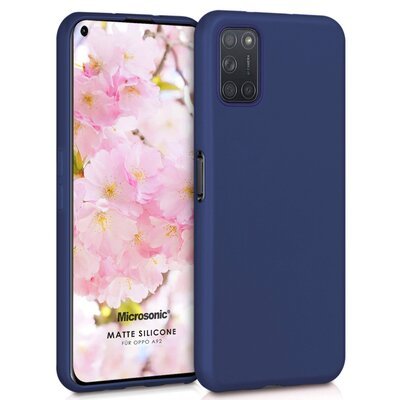 Microsonic Oppo A92 Kılıf Matte Silicone Lacivert