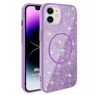 Microsonic Apple iPhone 11 Kılıf GlamGrip Luxe Lila