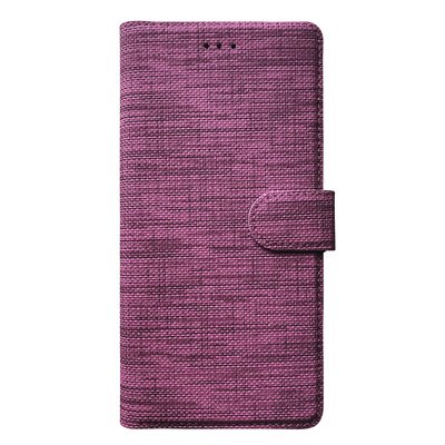 Microsonic Oppo Reno 4 Lite Kılıf Fabric Book Wallet Mor