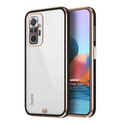 Microsonic Xiaomi Redmi Note 10 Pro Max Kılıf Laser Plated Soft Siyah