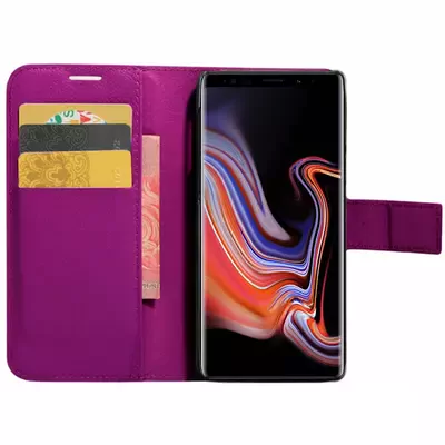 Microsonic Cüzdanlı Deri Samsung Galaxy Note 9 Kılıf Mor