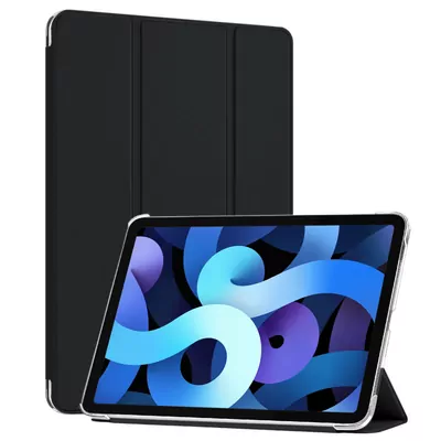 Microsonic Apple iPad Air 13 2025 Kılıf (A3268-A3269) Slim Translucent Back Smart Cover Siyah