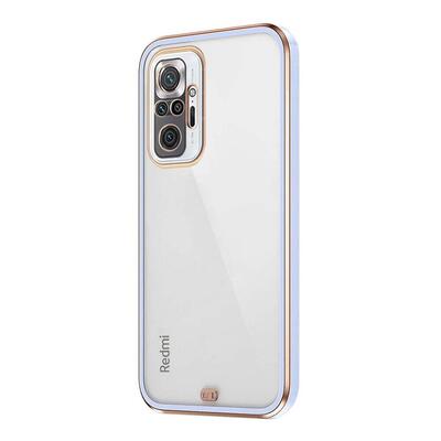 Microsonic Xiaomi Redmi Note 10 Pro Max Kılıf Laser Plated Soft Lila