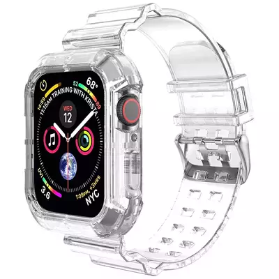 Microsonic Apple Watch SE 2022 44mm Kordon Transparent Clear Band Şeffaf