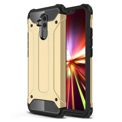 Microsonic Huawei Mate 20 Lite Kılıf Rugged Armor Gold