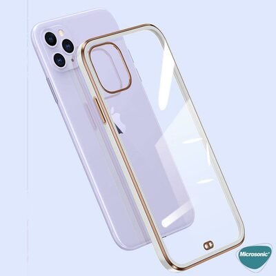 Microsonic Apple iPhone 13 Pro Kılıf Laser Plated Soft Siyah