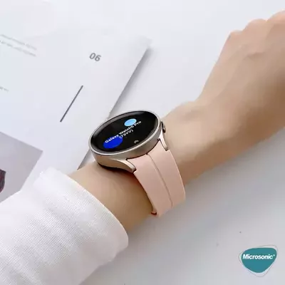 Microsonic Samsung Galaxy Watch FE Kordon Ribbon Line Yeşil