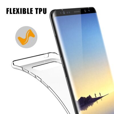 CaseUp Samsung Galaxy Note 8 Kılıf Transparent Soft Mavi