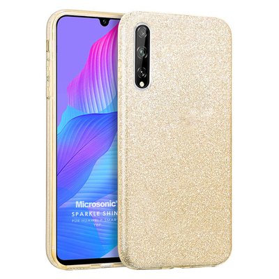 Microsonic Huawei P Smart S Kılıf Sparkle Shiny Gold