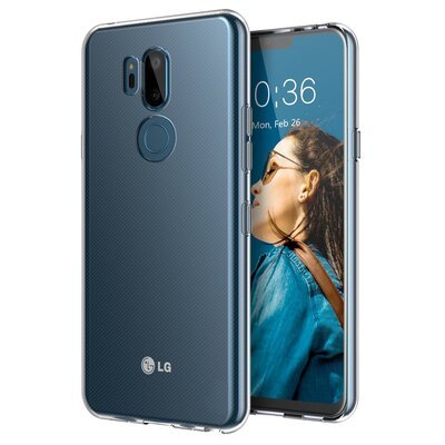 Microsonic LG G7 ThinQ Kılıf Transparent Soft Beyaz