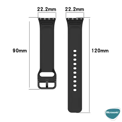 Microsonic Samsung Galaxy Fit 3 Kordon Silicone Sport Band Siyah