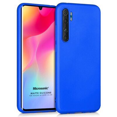 Microsonic Xiaomi Mi Note 10 Lite Kılıf Matte Silicone Mavi