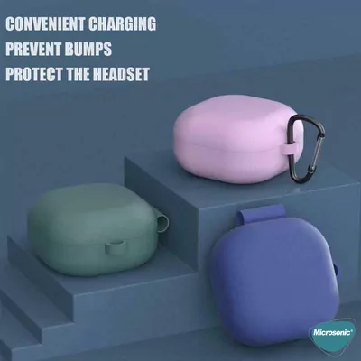 Microsonic Samsung Galaxy Buds Core Kılıf Askılı Mat Silikon Siyah