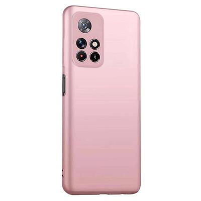 Microsonic Xiaomi Poco M4 Pro Kılıf Matte Silicone Rose Gold