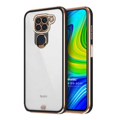 Microsonic Xiaomi Redmi Note 9 Kılıf Laser Plated Soft Siyah