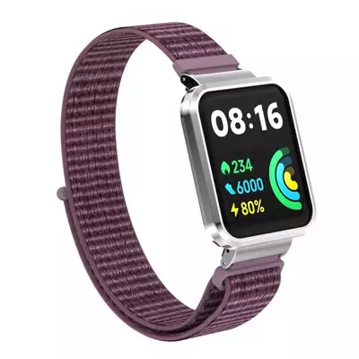 Microsonic Xiaomi Poco Watch Hasırlı Kordon Woven Sport Loop Mor