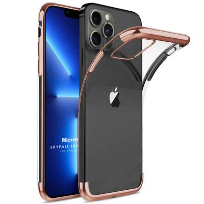 Microsonic Apple iPhone 13 Pro Max Kılıf Skyfall Transparent Clear Rose Gold