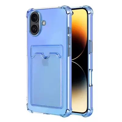 Microsonic Apple iPhone 17 Card Slot Shock Kılıf Mavi