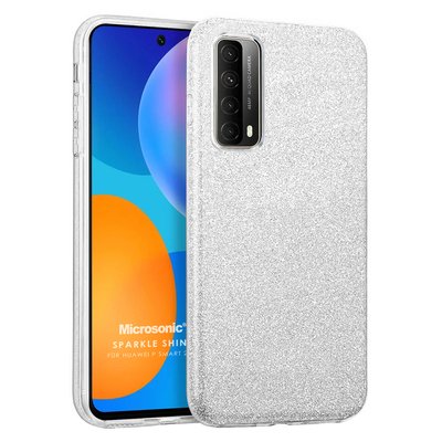 Microsonic Huawei P Smart 2021 Kılıf Sparkle Shiny Gümüş