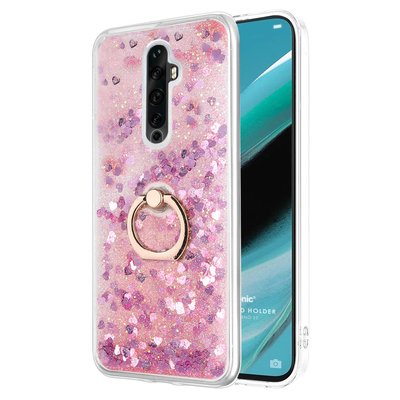 Microsonic Oppo Reno 2Z Kılıf Glitter Liquid Holder Pembe