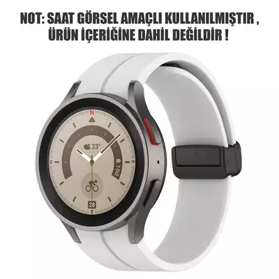 Microsonic Samsung Galaxy Watch FE Kordon Ribbon Line Beyaz