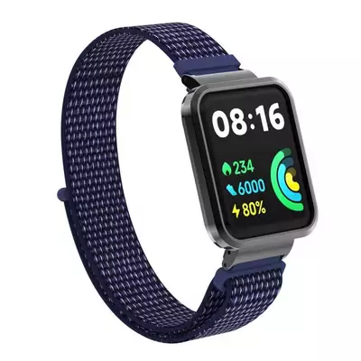 Microsonic Xiaomi Poco Watch Hasırlı Kordon Woven Sport Loop Lacivert