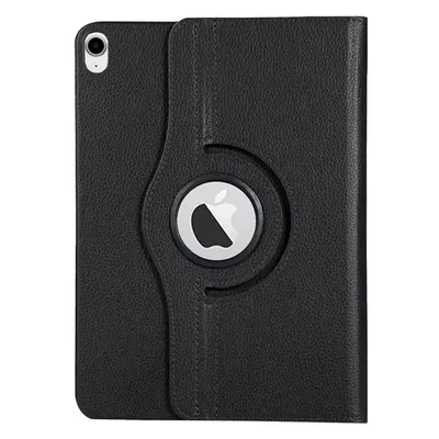 Microsonic Apple iPad Air 13 2025 Kılıf (A3268-A3269) 360 Rotating Stand Deri Siyah
