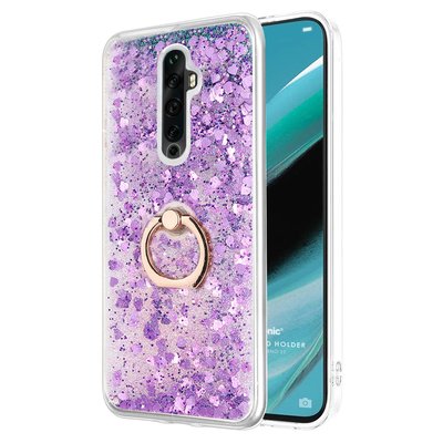 Microsonic Oppo Reno 2Z Kılıf Glitter Liquid Holder Mor