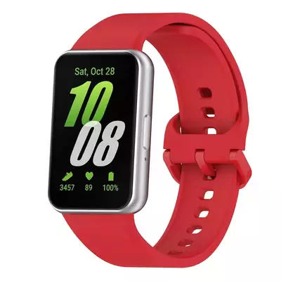 Microsonic Samsung Galaxy Fit 3 Kordon Silicone Sport Band Kırmızı