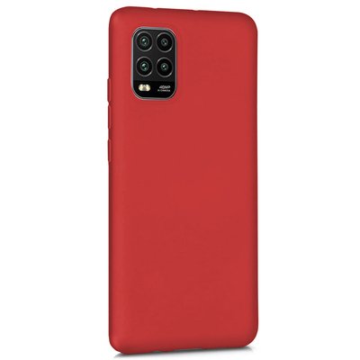 Microsonic Xiaomi Mi 10 Lite Kılıf Matte Silicone Kırmızı