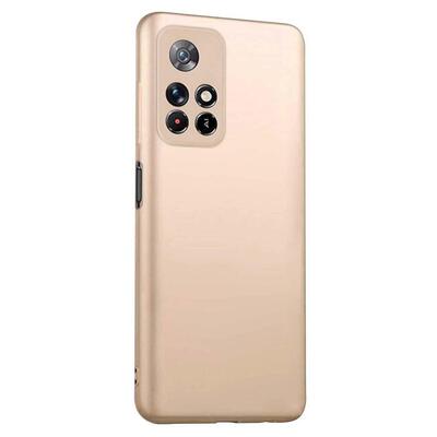 Microsonic Xiaomi Poco M4 Pro Kılıf Matte Silicone Gold