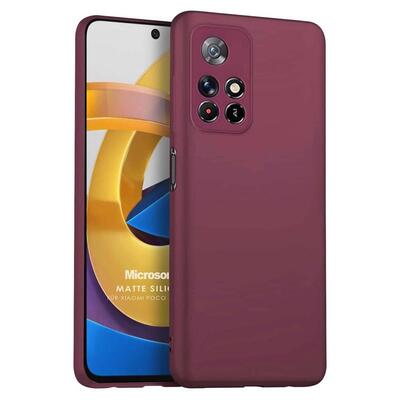 Microsonic Xiaomi Poco M4 Pro Kılıf Matte Silicone Mor