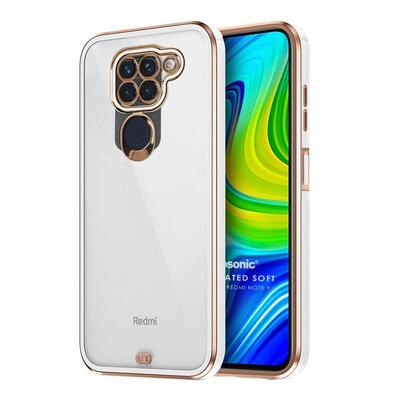 Microsonic Xiaomi Redmi Note 9 Kılıf Laser Plated Soft Beyaz