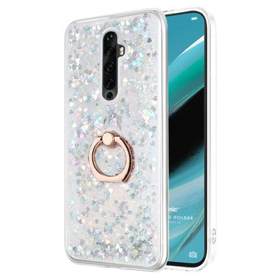 Microsonic Oppo Reno 2Z Kılıf Glitter Liquid Holder Gümüş