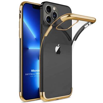 Microsonic Apple iPhone 13 Pro Max Kılıf Skyfall Transparent Clear Gold