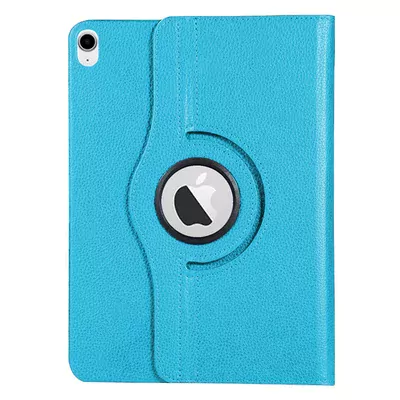 Microsonic Apple iPad Air 13 2025 Kılıf (A3268-A3269) 360 Rotating Stand Deri Mavi