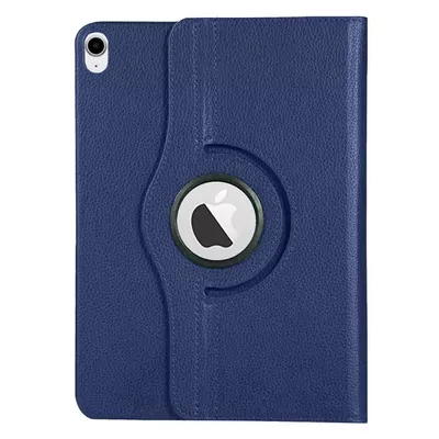 Microsonic Apple iPad Air 13 2025 Kılıf (A3268-A3269) 360 Rotating Stand Deri Lacivert