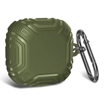 Microsonic Samsung Galaxy Buds Core Kılıf Military Darbe Emici + Askılık Yeşil