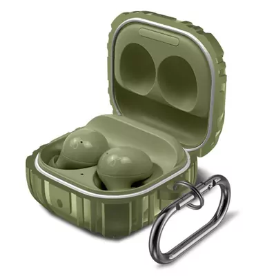 Microsonic Samsung Galaxy Buds Core Kılıf Military Darbe Emici + Askılık Yeşil