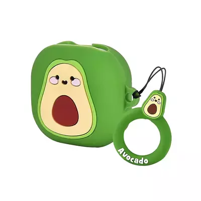 Microsonic Samsung Galaxy Buds 2 Kılıf Cartoon Figürlü Silikon Avocado