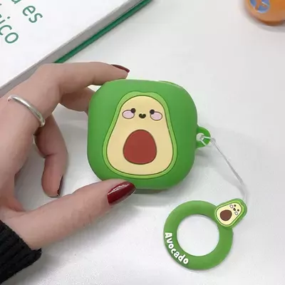 Microsonic Samsung Galaxy Buds 2 Kılıf Cartoon Figürlü Silikon Avocado