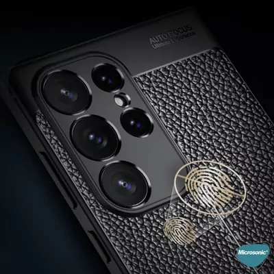 Microsonic Apple iPhone 17 Kılıf Deri Dokulu Silikon Lacivert