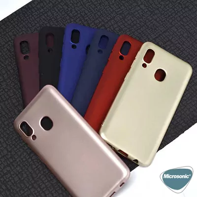 Microsonic Matte Silicone Samsung Galaxy M10s Kılıf Mavi