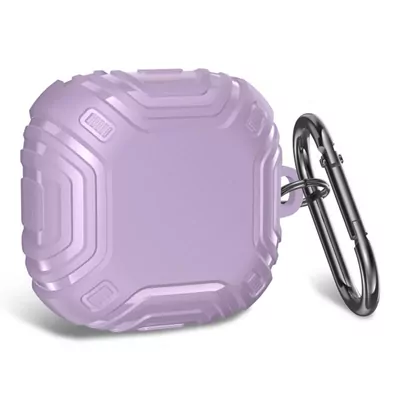 Microsonic Samsung Galaxy Buds Core Kılıf Military Darbe Emici + Askılık Lila