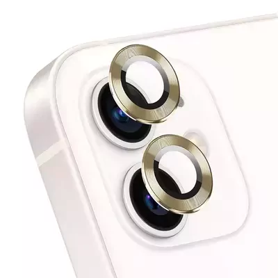 Microsonic Apple iPhone 12 Mini Tekli Kamera Lens Koruma Camı Gold