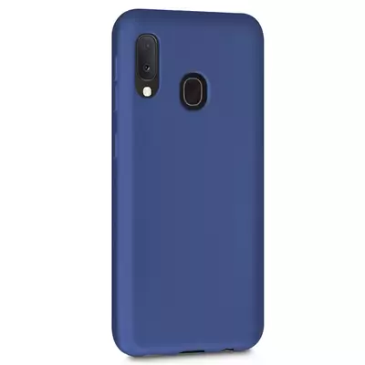 Microsonic Matte Silicone Samsung Galaxy M10s Kılıf Lacivert