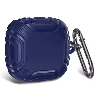 Microsonic Samsung Galaxy Buds Core Kılıf Military Darbe Emici + Askılık Lacivert